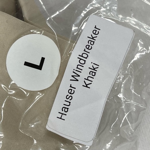 Grand Running Club GRC Mens Large Khaki Hauser Windbreaker Zip Up Jacket Hooded - Picture 9 of 9